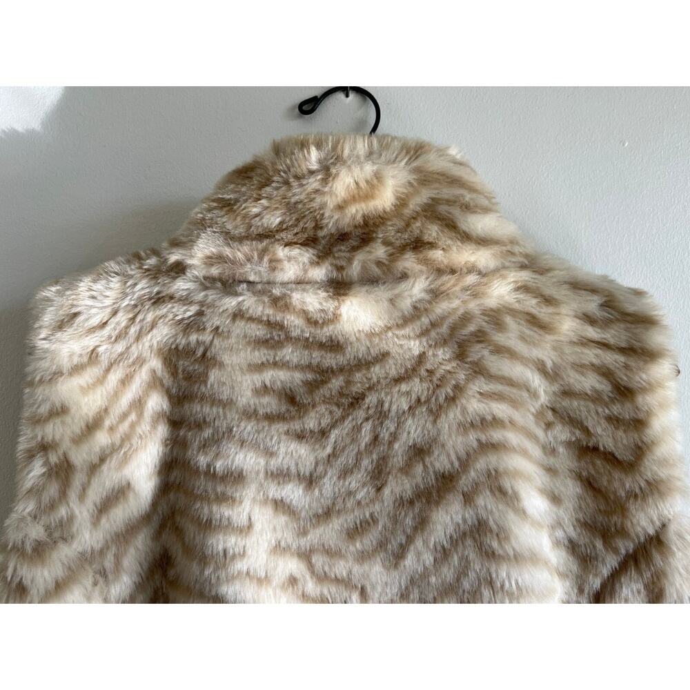 Vintage Y2K Faux Fur Vest |2000s Jou Jou Tiger Print | Size L/XL - Picture 5 of 7